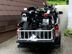 Unser Motorrad Transporter ist Fertig