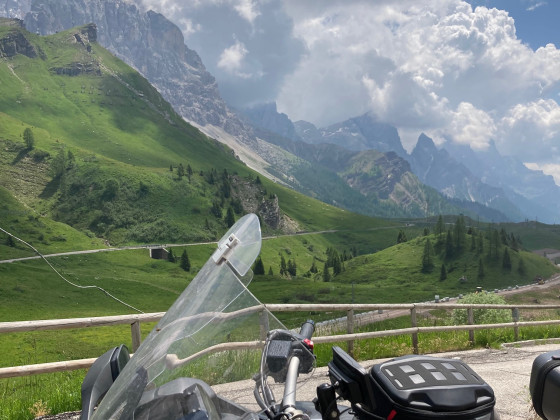Abfahrt vom Passo Rolle
