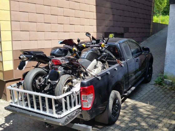 Unser Motorrad Transporter ist Fertig