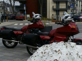 BMW R80RT - mit dem "doppelten Lottchen" in Luxembourg (Februar 2017)